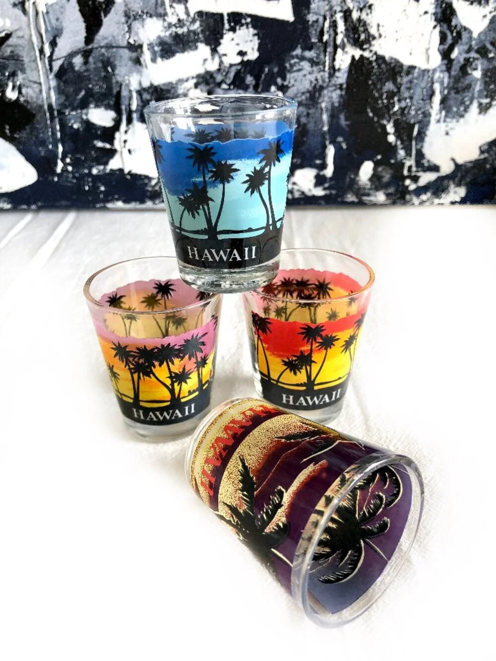Set of 4 Shot Glasses from HAWAII